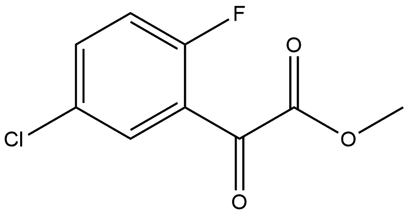 Methyl 5-chloro-2-fluoro-α-oxobenzeneacetate 结构式