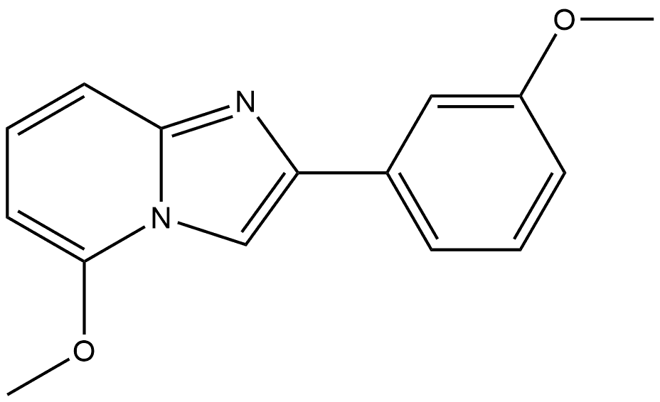 5-甲氧基-2-(3-甲氧基苯基)咪唑并[1,2-A]吡啶 结构式
