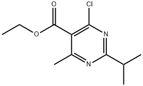 4-氯-2-异丙基-6-甲基嘧啶-5-甲酸乙酯 结构式