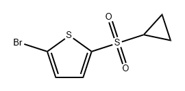 2-溴-5-(环丙基磺酰基)噻吩 结构式