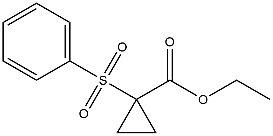 ethyl 1-(phenylsulfonyl)cyclopropane-1-carboxylate 结构式