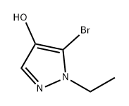 5-溴-1-乙基-1H-吡唑-4-醇 结构式