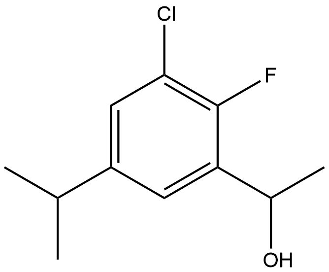 3-Chloro-2-fluoro-α-methyl-5-(1-methylethyl)benzenemethanol 结构式