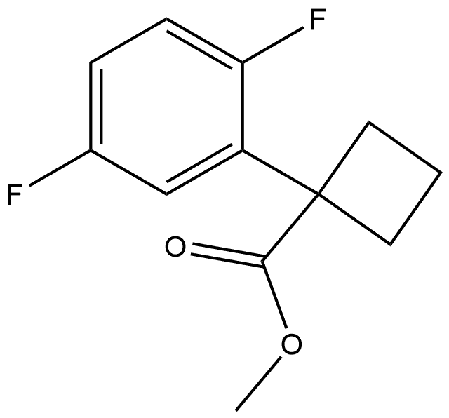 methyl 1-(2,5-difluorophenyl)cyclobutane-1-carboxylate 结构式