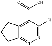 3-氯-6,7-二氢-5H-环戊并[C]哒嗪-4-羧酸 结构式