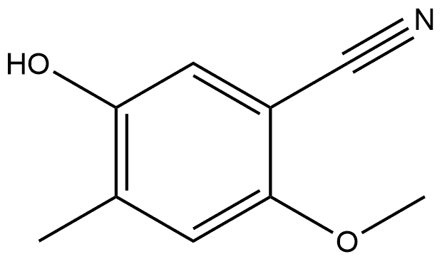 5-Hydroxy-2-methoxy-4-methylbenzonitrile 结构式