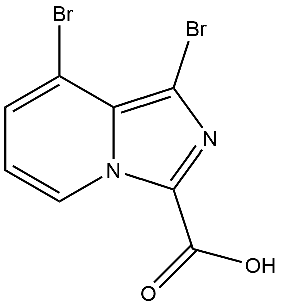 1,8-dibromoimidazo[1,5-a]pyridine-3-carboxylic acid 结构式