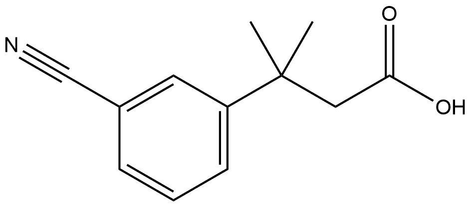 3-(3-氰基苯基)-3-甲基丁酸 结构式