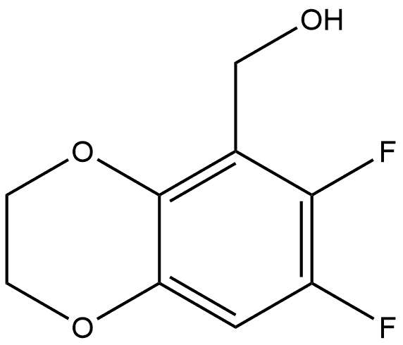 6,7-Difluoro-2,3-dihydro-1,4-benzodioxin-5-methanol 结构式