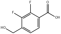 2,3-二氟-4-(羟甲基)苯甲酸 结构式