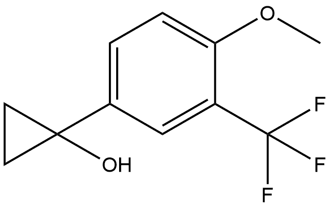 1-[4-Methoxy-3-(trifluoromethyl)phenyl]cyclopropanol 结构式