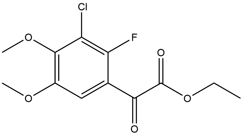 Ethyl 3-chloro-2-fluoro-4,5-dimethoxy-α-oxobenzeneacetate 结构式