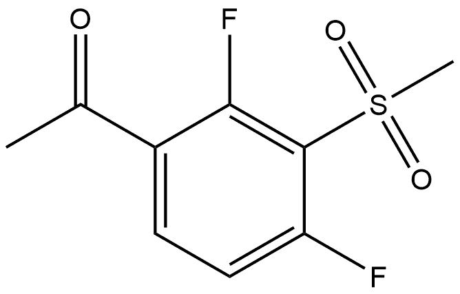 1-[2,4-Difluoro-3-(methylsulfonyl)phenyl]ethanone 结构式