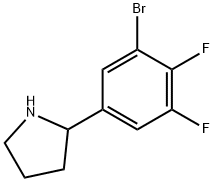 2-(3-bromo-4,5-difluorophenyl)pyrrolidine 结构式