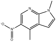 1H-Pyrrolo[2,3-b]pyridine, 1,4-dimethyl-5-nitro- 结构式