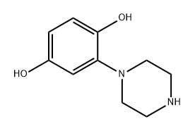 1,4-Benzenediol, 2-(1-piperazinyl)- 结构式