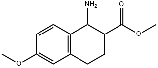 methyl 1-amino-6-methoxy-1,2,3,4-tetrahydronaphthalene-2-carboxylate 结构式