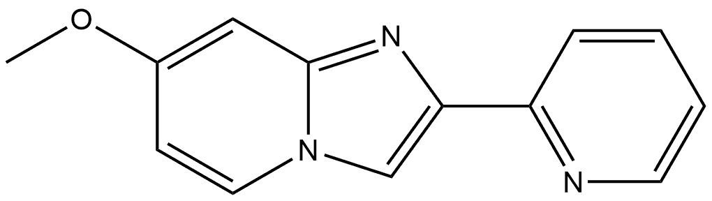 7-甲氧基-2-(2-吡啶基)咪唑并[1,2-A]吡啶 结构式