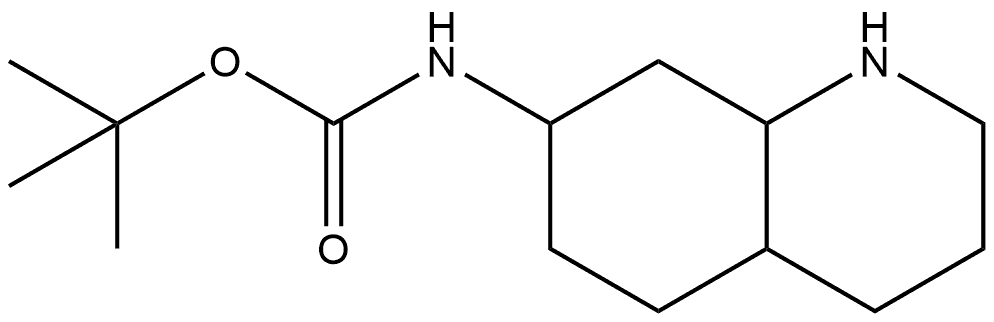 1,1-Dimethylethyl N-(decahydro-7-quinolinyl)carbamate 结构式