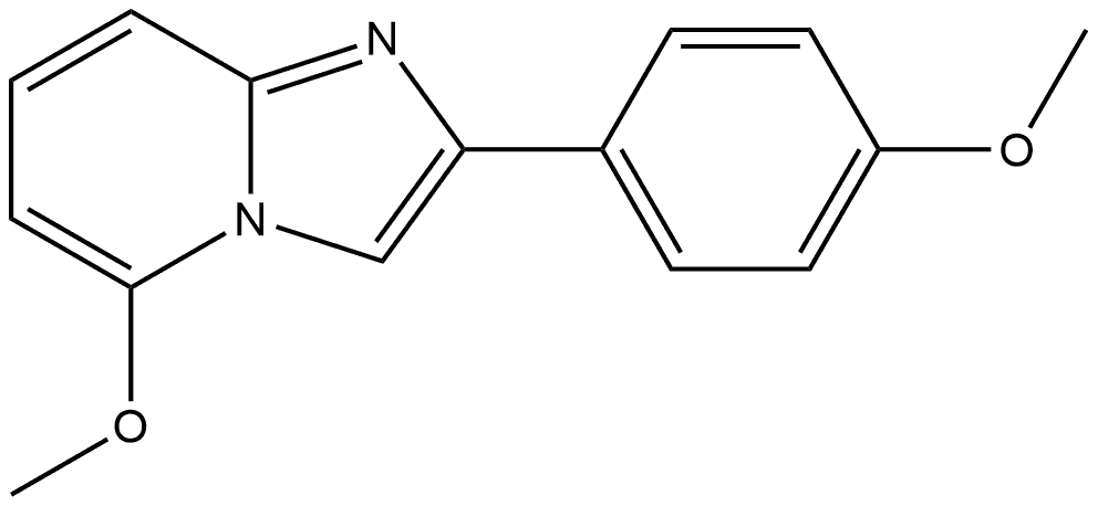 5-甲氧基-2-(4-甲氧基苯基)咪唑并[1,2-A]吡啶 结构式