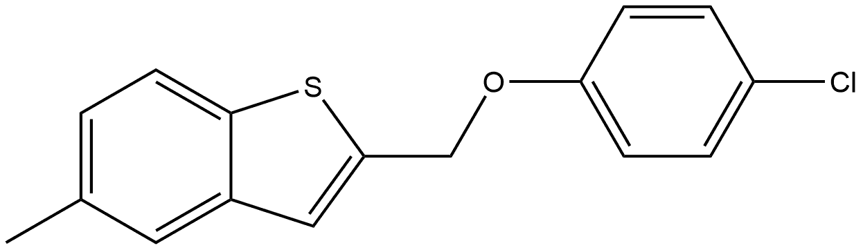 2-[(4-Chlorophenoxy)methyl]-5-methylbenzo[b]thiophene 结构式