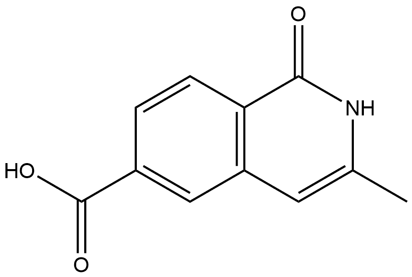 3-甲基-1-氧代-1,2-二氢异喹啉-6-甲酸 结构式