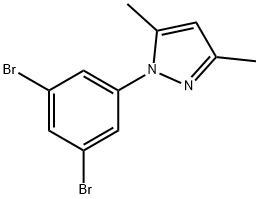 1H-Pyrazole, 1-(3,5-dibromophenyl)-3,5-dimethyl- 结构式