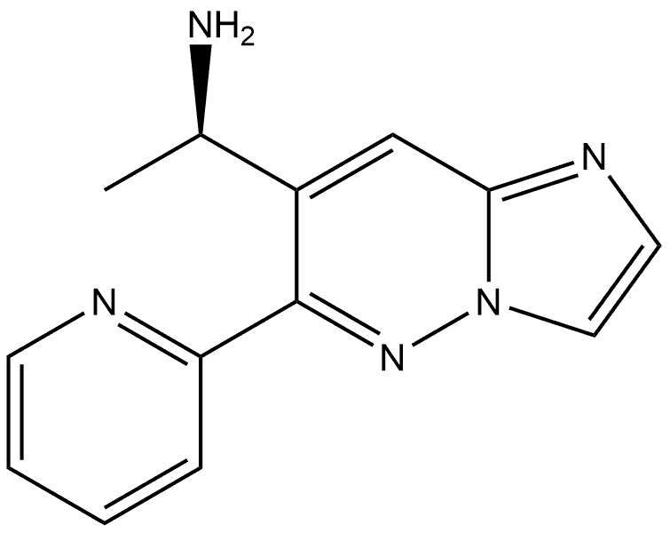 (R)-1-(6-(pyridin-2-yl)imidazo[1,2-b]pyridazin-7-yl)ethan-1-amine 结构式