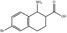 1-amino-6-bromo-1,2,3,4-tetrahydronaphthalene-2-carboxylic acid 结构式