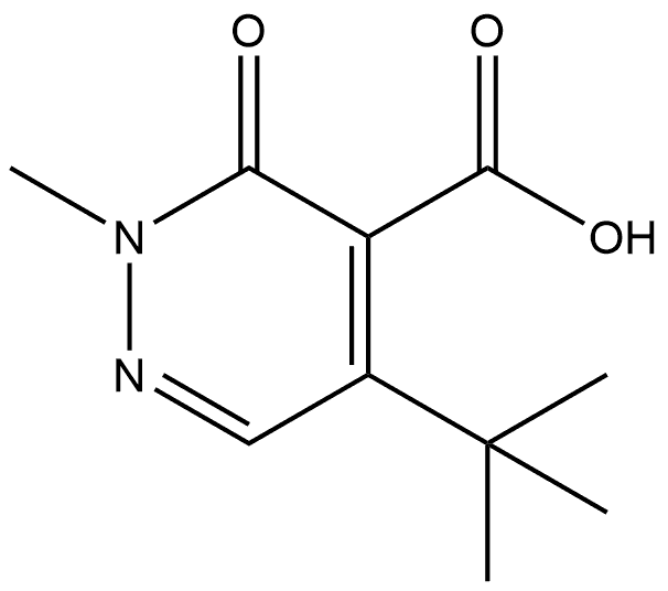 5-(1,1-二甲基乙基)-2,3-二氢-2-甲基-3-氧代-4-哒嗪羧酸 结构式