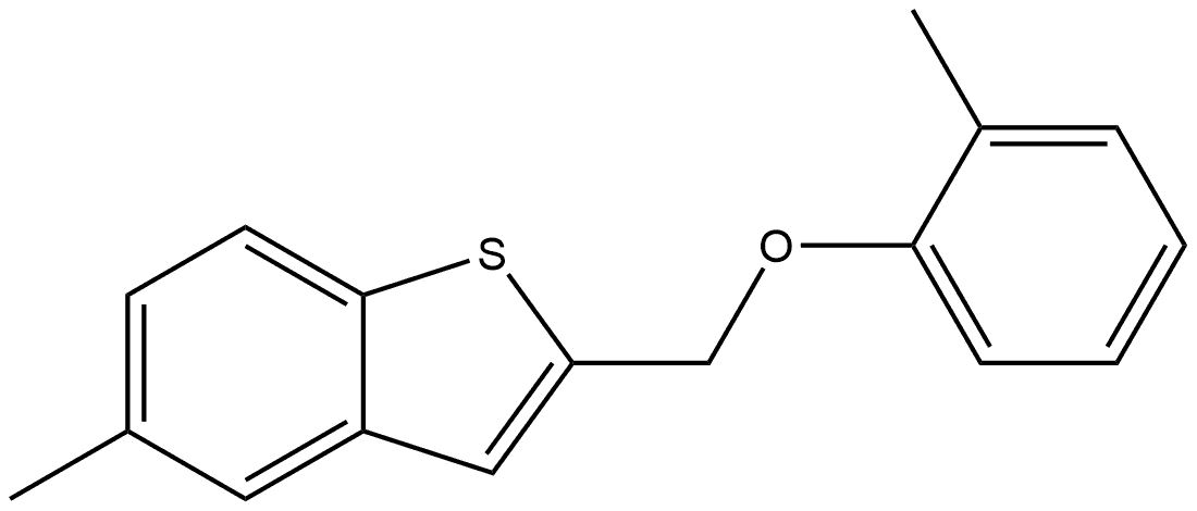 5-Methyl-2-[(2-methylphenoxy)methyl]benzo[b]thiophene 结构式