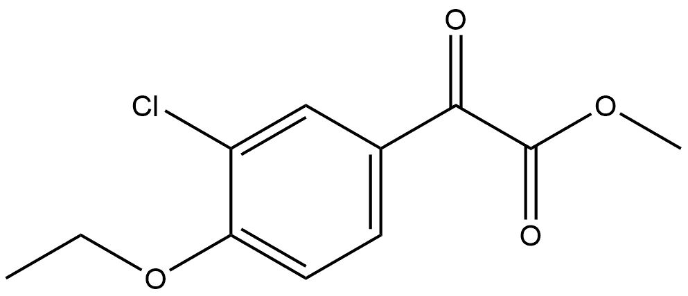 Methyl 3-chloro-4-ethoxy-α-oxobenzeneacetate 结构式