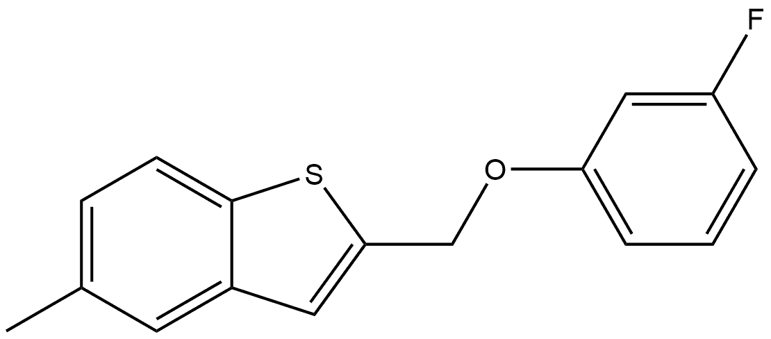 2-[(3-Fluorophenoxy)methyl]-5-methylbenzo[b]thiophene 结构式