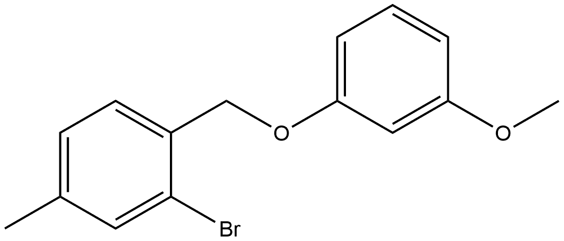 2-Bromo-1-[(3-methoxyphenoxy)methyl]-4-methylbenzene 结构式