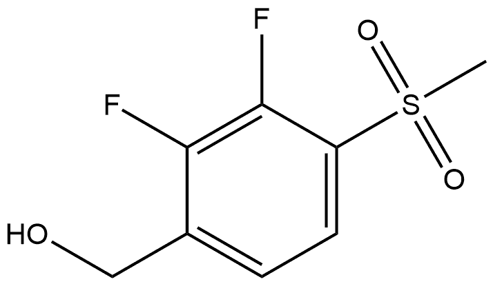 2,3-Difluoro-4-(methylsulfonyl)benzenemethanol 结构式