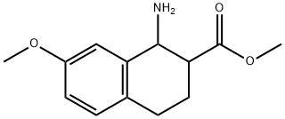 methyl 1-amino-7-methoxy-1,2,3,4-tetrahydronaphthalene-2-carboxylate 结构式