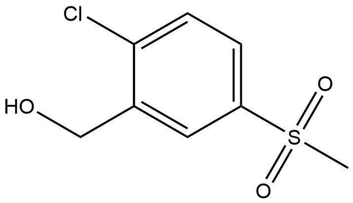 2-Chloro-5-(methylsulfonyl)benzenemethanol 结构式