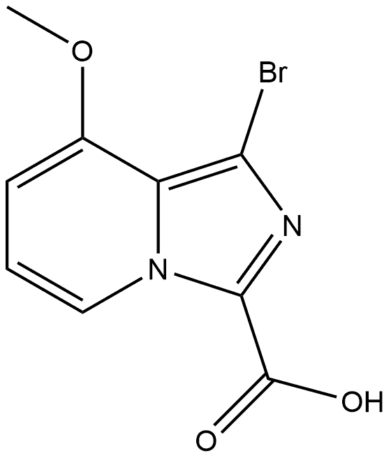 1-bromo-8-methoxyimidazo[1,5-a]pyridine-3-carboxylic acid 结构式