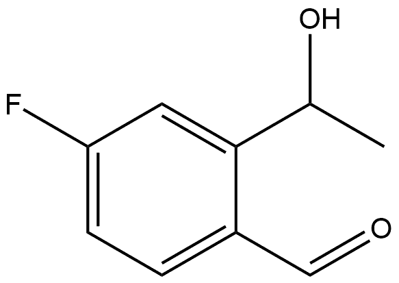 4-氟-2-(1-羟乙基)苯甲醛 结构式