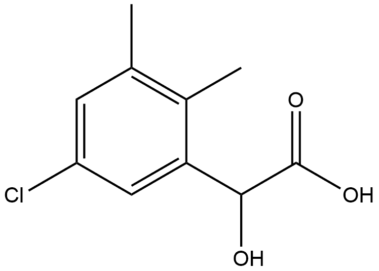 5-Chloro-α-hydroxy-2,3-dimethylbenzeneacetic acid 结构式