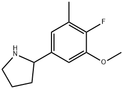 2-(4-fluoro-3-methoxy-5-methylphenyl)pyrrolidine 结构式