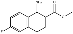 methyl 1-amino-6-fluoro-1,2,3,4-tetrahydronaphthalene-2-carboxylate 结构式