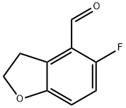 5-氟-2,3-二氢-4-苯并呋喃甲醛 结构式