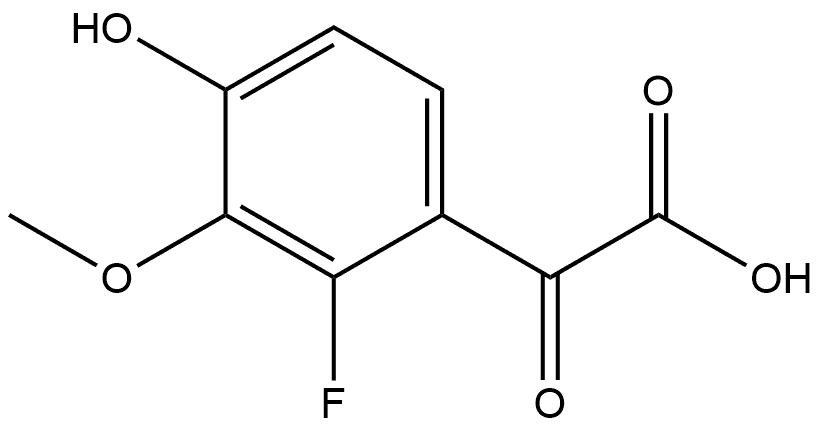 2-Fluoro-4-hydroxy-3-methoxy-α-oxobenzeneacetic acid 结构式