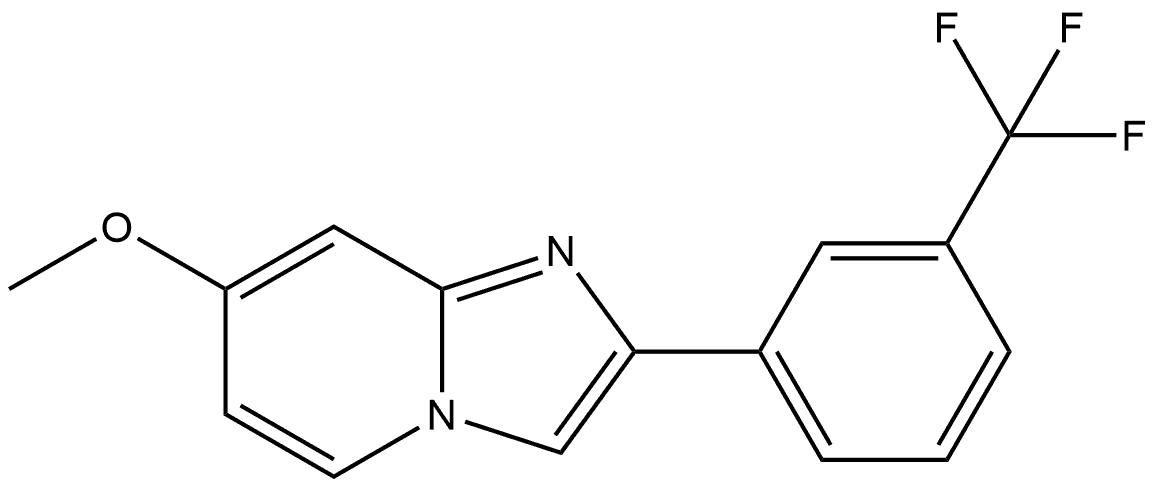 7-甲氧基-2-[3-(三氟甲基)苯基]咪唑并[1,2-A]吡啶 结构式