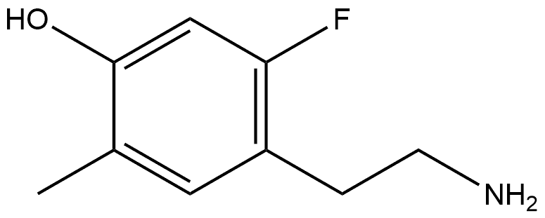 4-(2-Aminoethyl)-5-fluoro-2-methylphenol 结构式