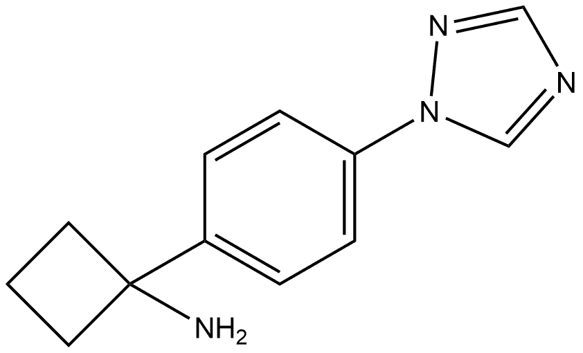 1-(4-(1H-1,2,4-三氮唑-1-基)苯基)环丁胺 结构式