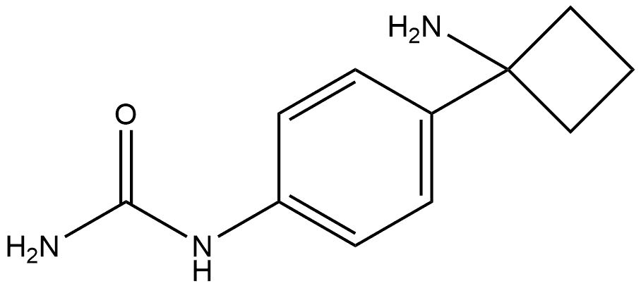 1-(4-(1-氨基环丁基)苯基)脲 结构式