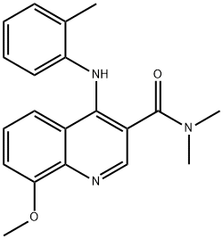 3-Quinolinecarboxamide, 8-methoxy-N,N-dimethyl-4-[(2-methylphenyl)amino]- 结构式