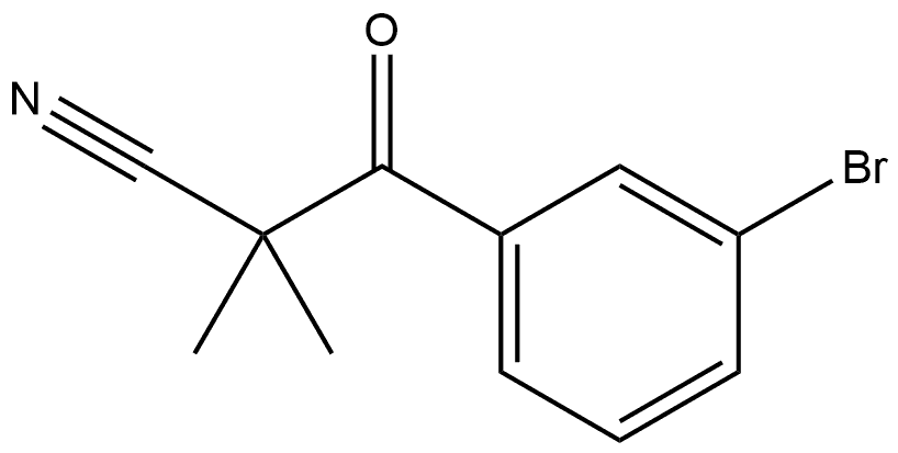 3-(3-溴苯基)-2,2-二甲基-3-氧代丙腈 结构式